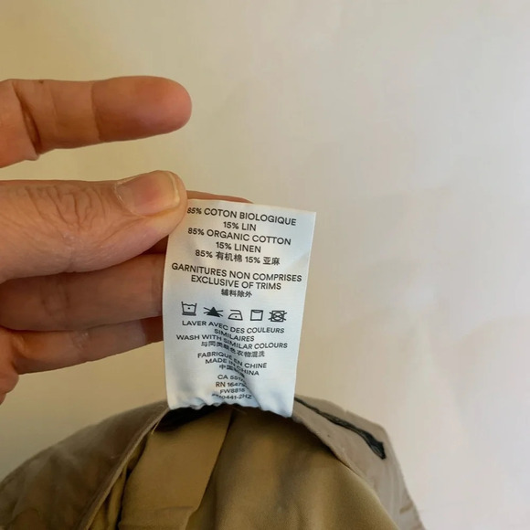 Frank and Oak The Amelia Balloon Fit Pant in Tan Size 10 Coastal,Linen  Casual - Picture 13 of 16